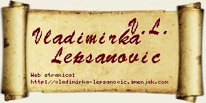 Vladimirka Lepšanović vizit kartica